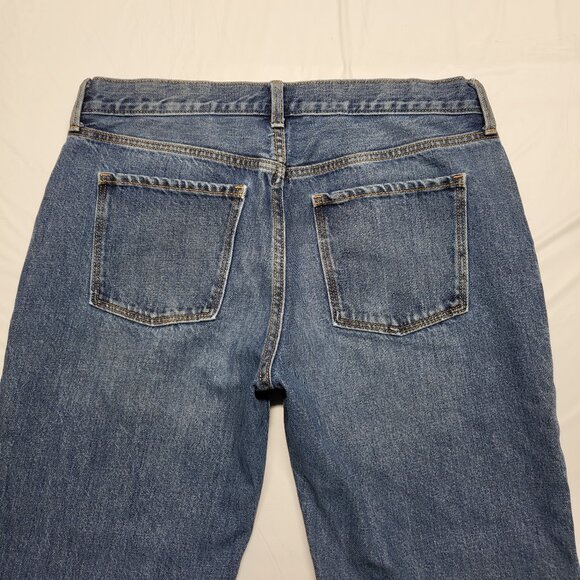 Old Navy Womens Jeans Size 10 Slouchy Taper Mid Rise Button Fly Crop 35 X 24 - Picture 8 of 13
